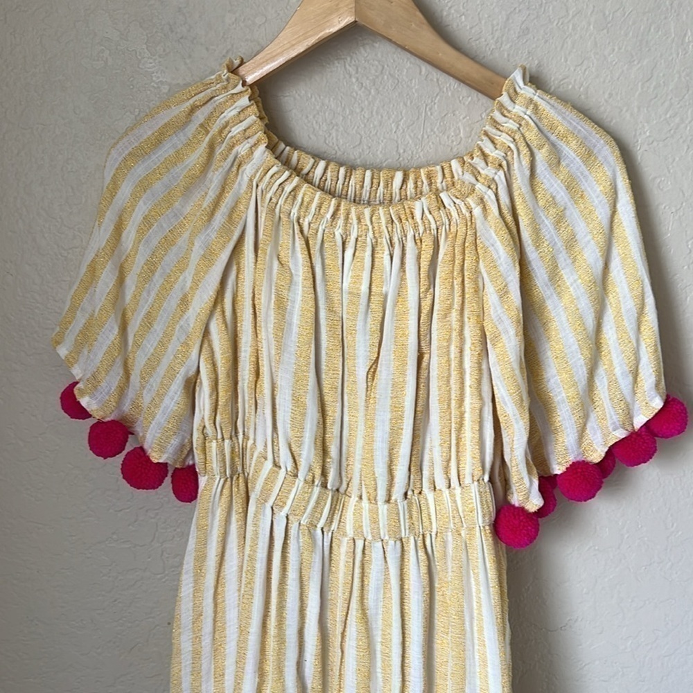 Sundress Alena striped Pom Pom high lo dress - Picture 7 of 14